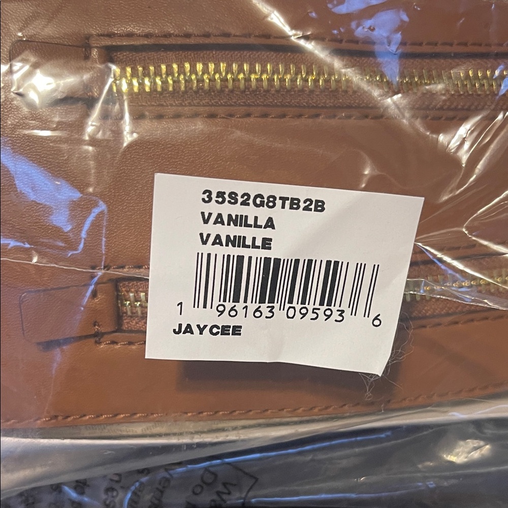 Michael Kors Small Jaycee Backpack Tan and Cream Shoulder Bag - Picture 8 of 8